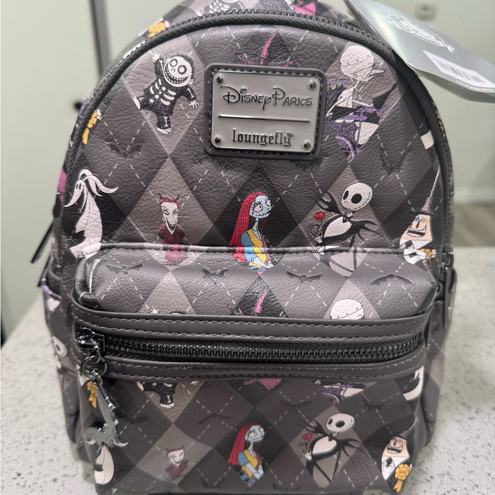 Loungefly Gray Nightmare Before Christmas Backpack - Picture 2 of 3